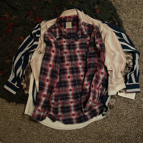 7 western button down shirts size Medium - Picture 1 of 8